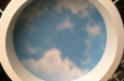 Blue sky ceiling mural