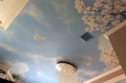 Ceiling 01 - Blue sky, flowers and doves