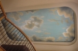 Entry way ceiling mural. Blue sky