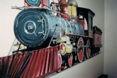 Child's room mural, Train.