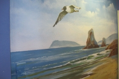 Seascape, beach mural. Child's room mural. Ocean theme