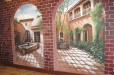 Faux brick, Mexican Hacienda Mural. Don Ramon's Fine Mexican Restaurant. Houston, TX