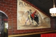 Trompe l'oeil. Bull Fight poster, Majorca Bistro and tapas. Houston, Texas