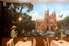 Vietnamese Restaurant Oc N More Mural. Saigon-Cathedral
