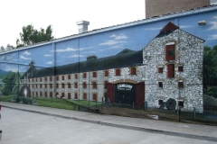 Outdoor mural of Irish brewery. Celtic gardens. Houston, Texas