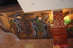 Mexican style mural, Cielo Restaurant. Houston, Texas