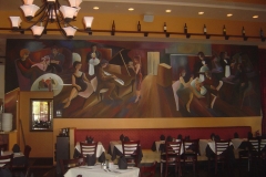 Abstract mural, Mia Bella restaurant, Andalucia Tapas Spanish Restaurant and Bar