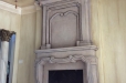 Soft color faux finish on fireplace