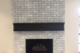 Hand painted fireplace Brick