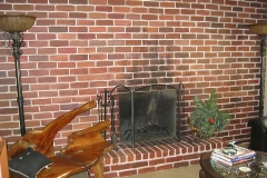 Faux finish. Fireplace