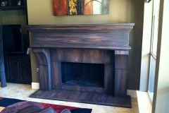 Faux finish. Decorative fireplace