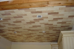 Faux finish ceiling, hand painted brick