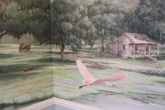 Louisiana Plantation Home.Mural on Canvas