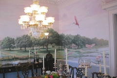 Dining room mural. Louisiana plantation.