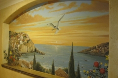 Mediterranean View Mural Niche