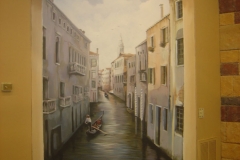 Trompe l'Oeil niche mural. Venice