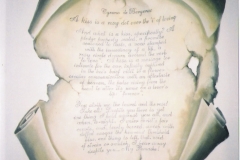 Trompe l'Oeil, scroll of poem mural