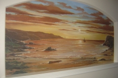 Niche mural, beach sunset