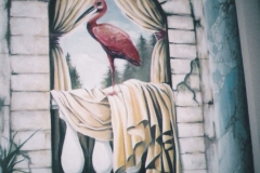 Roman fountain mural