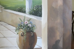 Entryway mural. Tuscan theme