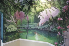 Breakfast nook mural, Tranquil Garden