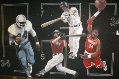 Sports-room mural