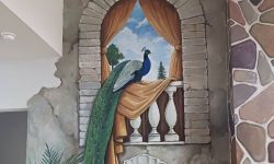 Residential Living room Mural. Love for European Murals